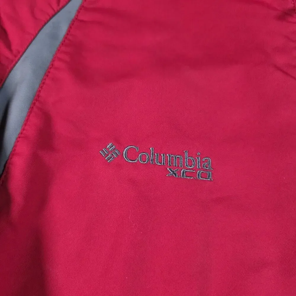 Columbia XCO Men’s M Red Gray 1/4 Zip Packable Softshell Pullover Jacket